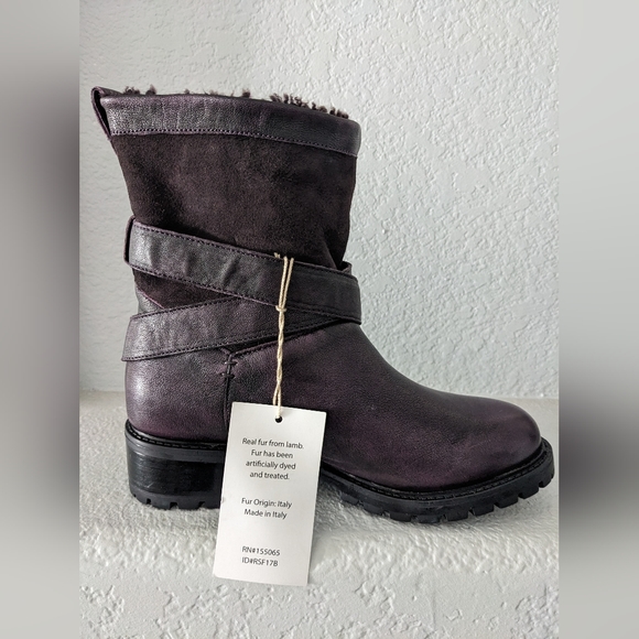 Ross & Snow Emilina SP Shearling Boots Frosted Winter Plum Size 8 NWOT - Picture 6 of 12